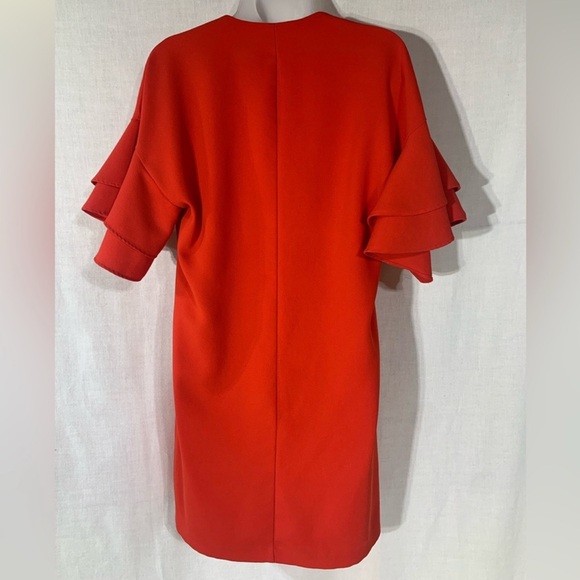 🔵ZARA Like New Red V-Neck Dress - Picture 4 of 11